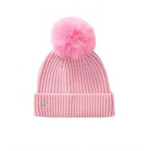NEW SOIA&KYO women's amalie knit hat with pom in pink treat